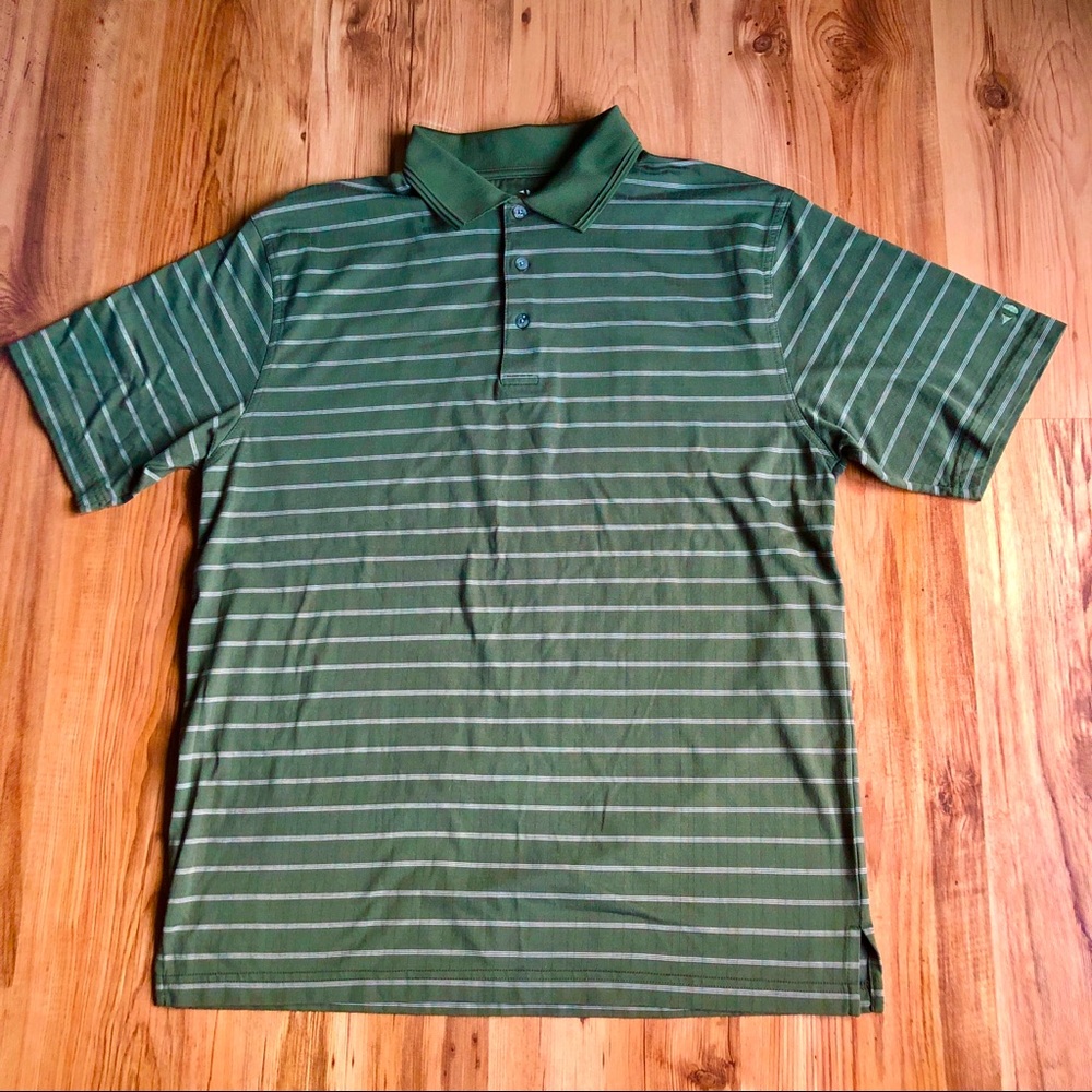 GRAND SLAM Polo Striped Golf Shirt Green Large Men’s